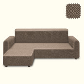 Чехол на угловой диван (левый угол) оттоманка Colin цвет: серо-коричневый (240 см)