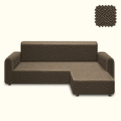 Чехол на угловой диван (правый угол) оттоманка Colin цвет: капучино (240 см)