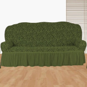 Комплект чехлов на диван и два кресла Isadore цвет: зеленый (185 см, 50 см - 2 шт)