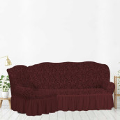Комплект чехлов на угловой диван и кресло Lindy цвет: бордовый (300 см, 50 см)