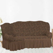 Чехол для углового дивана Paulina цвет: светло-коричневый (300 см)
