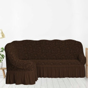 Чехол для углового дивана Kodey цвет: шоколадный (300 см)