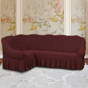 Чехол для углового дивана Zavanna цвет: бордовый (300 см)