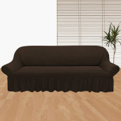 Чехол на диван Sabina цвет: темно-коричневый (185 см)