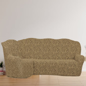 Чехол на угловой диван Elman цвет: бежевый (300 см)