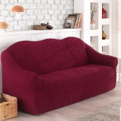 Чехол для мебели Karna Verina Цвет: Бордовый Турция Двухместный Двуспальный Синтетический трикотаж Без наволочек Отсутствует