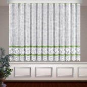 Классические шторы Avery цвет: белый, зеленый (400х160 см - 1 шт)