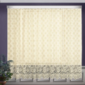 Классические шторы Qamra цвет: кремовый (300х225 см - 1 шт)