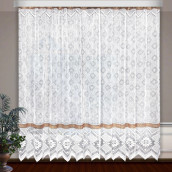 Классические шторы Citlali цвет: белый, коричневый (300х245 см - 1 шт)