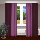 Классические шторы Bryson цвет: бордовый, малиновый (145х270 см - 2 шт)