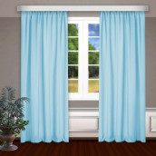 Классические шторы Bryson цвет: голубой (145х270 см - 2 шт)