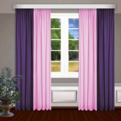 Классические шторы Bryson цвет: розовый, фиолетовый (145х270 см - 2 шт)
