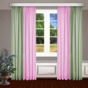Классические шторы Bryson цвет: розовый, фисташковый (145х270 см - 2 шт)