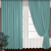 Классические шторы Claramay цвет: бирюзовый (180х270 см - 2 шт)