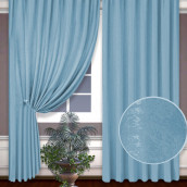 Классические шторы Alberich цвет: голубой (150х240 см - 2 шт)
