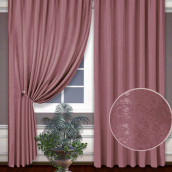 Классические шторы Paulene цвет: брусничный (150х240 см - 2 шт)