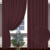 Классические шторы Bruno цвет: бордовый (150х240 см - 2 шт)