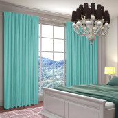 Классические шторы Roberta цвет: бирюзовый (150х240 см - 2 шт)