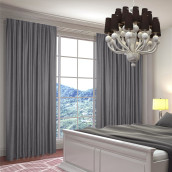 Классические шторы Lea цвет: серый (150х240 см - 2 шт)