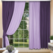 Классические шторы Sharmaine цвет: фиолетовый, сиреневый (160х250 см - 2 шт)