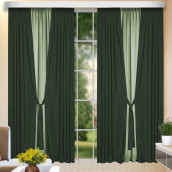 Классические шторы Sintia цвет: зеленый, фисташковый (210х250 см - 2 шт)