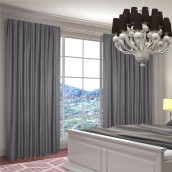 Классические шторы Noemi цвет: серый (150х250 см - 2 шт)