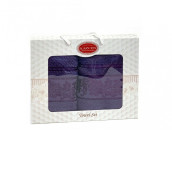 Набор из 2 полотенец Sumbul цвет: темно-лиловый (50х90 см, 70х140 см)