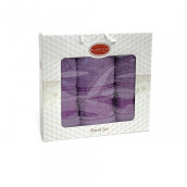 Набор из 3 полотенец Sumbul цвет: лиловый (50х90 см - 2 шт, 70х140 см)