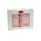 Набор из 2 полотенец Pink damaks цвет: светло-пудровый (50х90 см, 70х140 см)