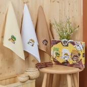 Кухонное полотенце Мед цвет: белый, бежевый, желтый (40х60 см - 3 шт)