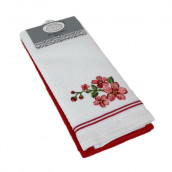 Кухонное полотенце Цветок цвет: красный, белый (40х60 см - 2 шт)