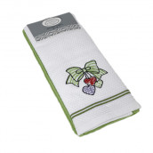 Кухонное полотенце Сердечки цвет: зеленый, белый (40х60 см - 2 шт)