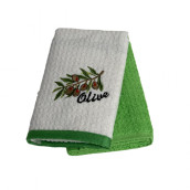 Кухонное полотенце Олива цвет: белый, салатовый (40х60 см - 2 шт)