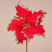 Цветок искусственный Пуансетия (22х30 см)
