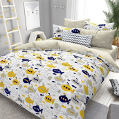 Детское постельное белье Kristen цвет: бежевый, желтый, синий (1.5 сп)