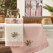 Кухонное полотенце Bertice цвет: розовый (40х60 см - 3 шт)