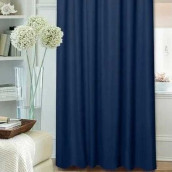 Классические шторы Kylie цвет: синий (200х270 см - 1 шт)