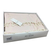 Набор из 3 полотенец Gisella цвет: грязно-розовый (40х60 см, 50х100 см, 100х150 см)