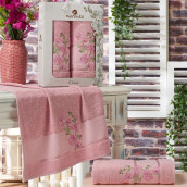 Набор из 2 полотенец Didi цвет: розовый (50х90 см, 70х140 см)