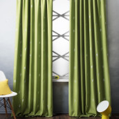 Классические шторы Флэш цвет: зеленый (145х280 см - 2 шт)