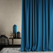 Классические шторы Бали цвет: синий (145х290 см - 1 шт)