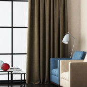 Классические шторы Эклипсо цвет: коричневый (145х280 см - 1 шт)