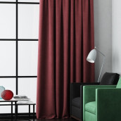 Классические шторы Эклипсо цвет: бордовый (145х280 см - 1 шт)