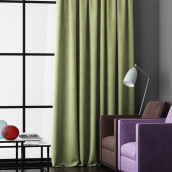 Классические шторы Эклипсо цвет: зеленый (145х280 см - 1 шт)