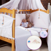 Детское постельное белье Кролик цвет: голубой (для новорожденных)