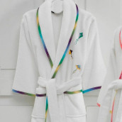 Детский банный халат Rainbow цвет: бело-желтый (3-4 года)