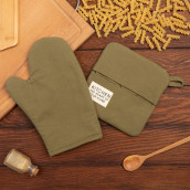 Прихватка и рукавичка Kitchen цвет: зеленый (18х29 см,19х19 см)