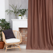 Классические шторы Фактура цвет: коричневый (250х265 см - 1 шт)