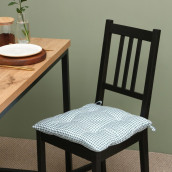 Подушка на стул Клеточка цвет: зеленый (40х40)