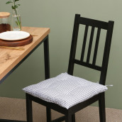 Подушка на стул Клеточка цвет: серый (40х40)